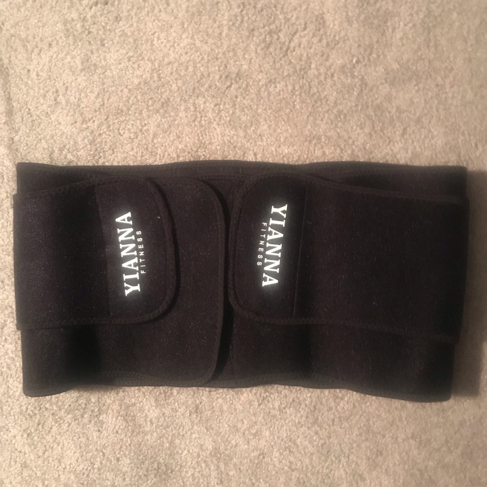 Yianna Black Waist Trimmer Belt - Support & Sweat Enhancer